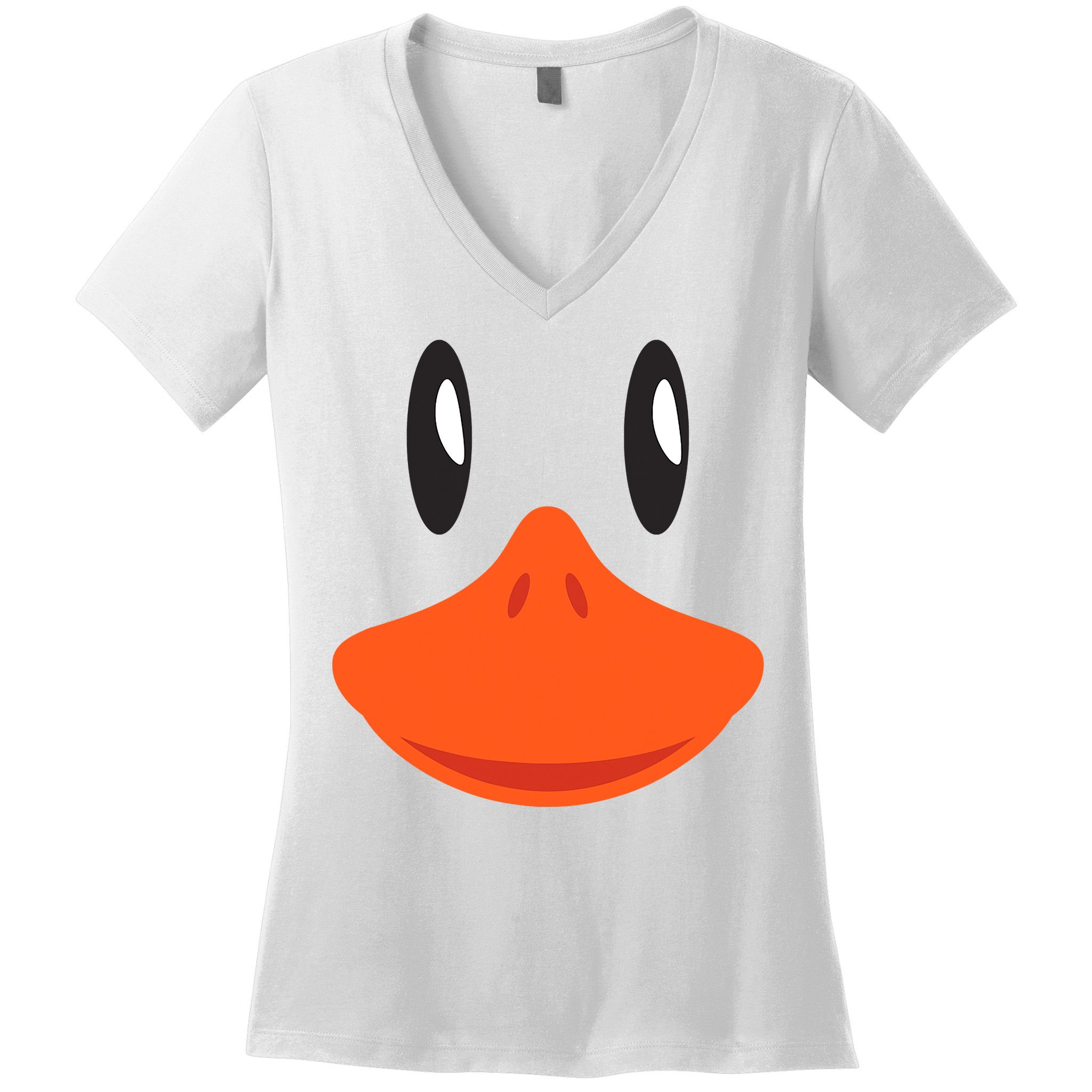 Awesome Cute Duck Face Halloween Costume Women's V-Neck T-Shirt