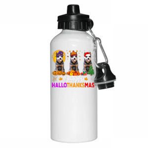 Australian Cattle Dog Halloween Christmas Hallothanksmas Aluminum Water Bottle