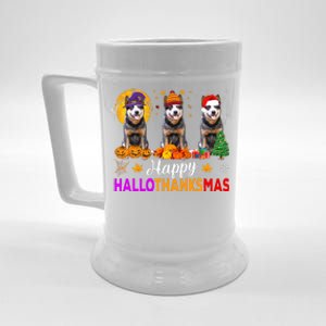 Australian Cattle Dog Halloween Christmas Hallothanksmas Beer Stein