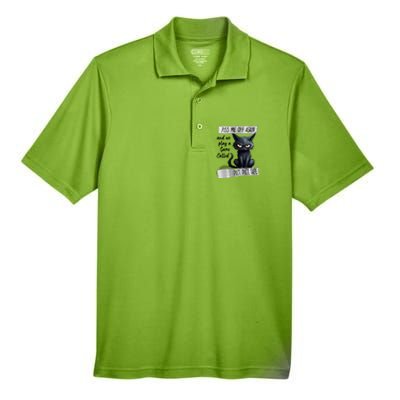 Angry Cat Design Piss Me Off Again And We Play A Game Gift Men's Origin Performance Pique Polo