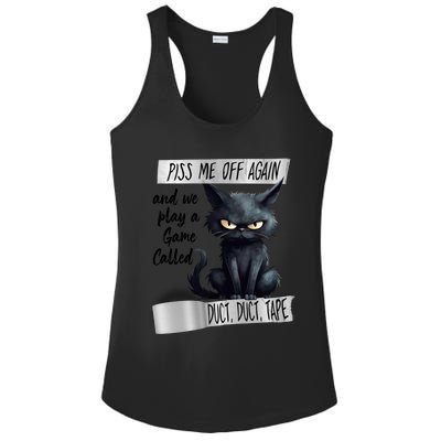 Angry Cat Design Piss Me Off Again And We Play A Game Gift Ladies PosiCharge Competitor Racerback Tank