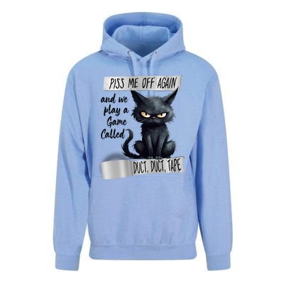 Angry Cat Design Piss Me Off Again And We Play A Game Gift Unisex Surf Hoodie