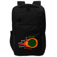 A Cabbage Does When Become A Meteor Funny Design Impact Tech Backpack