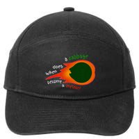 A Cabbage Does When Become A Meteor Funny Design 7-Panel Snapback Hat