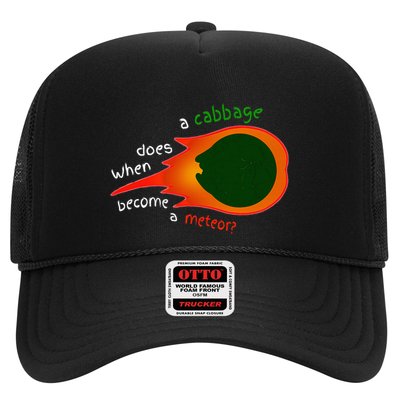 A Cabbage Does When Become A Meteor Funny Design Trucker Hat