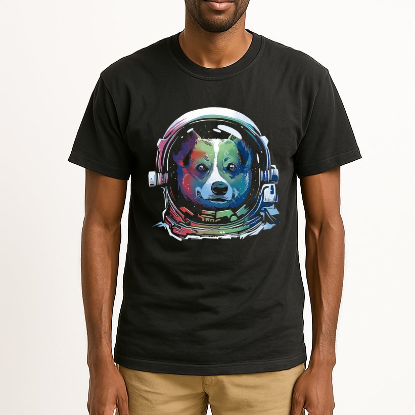 Astronaut Colorful Dog Tall T-Shirt