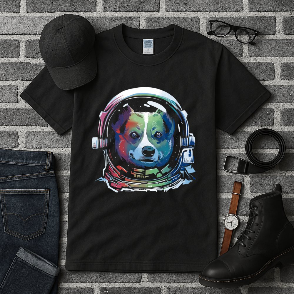 Astronaut Colorful Dog Tall T-Shirt
