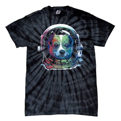 Astronaut Colorful Dog Tie-Dye T-Shirt