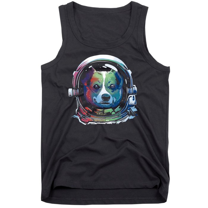 Astronaut Colorful Dog Tank Top