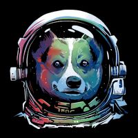 Astronaut Colorful Dog Visor