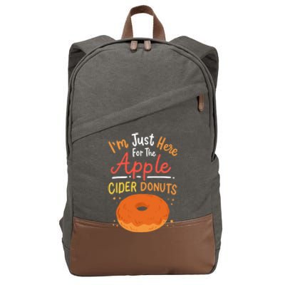 Apple Cider Donuts Apple Picking Cotton Canvas Backpack