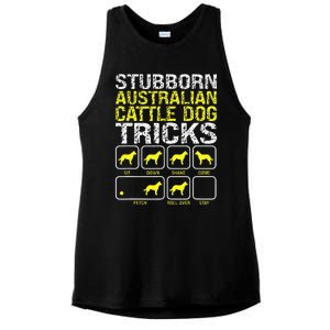 Australian Cattle Dog Stubborn Tricks Ladies PosiCharge Tri-Blend Wicking Tank