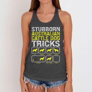 Australian Cattle Dog Stubborn Tricks Women's Knotted Racerback Tank