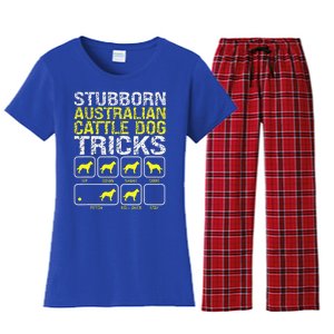 Australian Cattle Dog Stubborn Tricks Women's Flannel Pajama Set