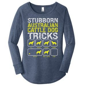 Australian Cattle Dog Stubborn Tricks Women's Perfect Tri Tunic Long Sleeve Shirt