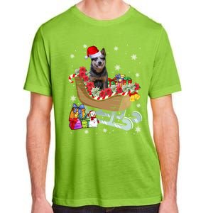 Australian Cattle Dog Christmas Santa Hat Xmas Puppy Lover Gift Adult ChromaSoft Performance T-Shirt