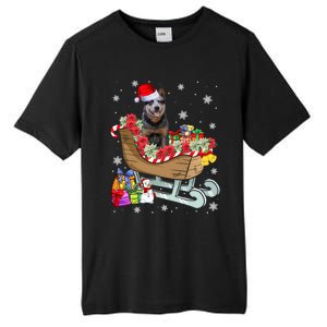 Australian Cattle Dog Christmas Santa Hat Xmas Puppy Lover Gift Tall Fusion ChromaSoft Performance T-Shirt