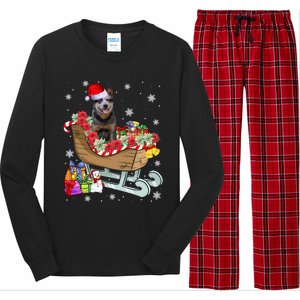 Australian Cattle Dog Christmas Santa Hat Xmas Puppy Lover Gift Long Sleeve Pajama Set