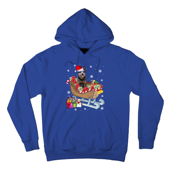 Australian Cattle Dog Christmas Santa Hat Xmas Puppy Lover Gift Hoodie