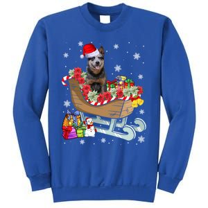 Australian Cattle Dog Christmas Santa Hat Xmas Puppy Lover Gift Sweatshirt