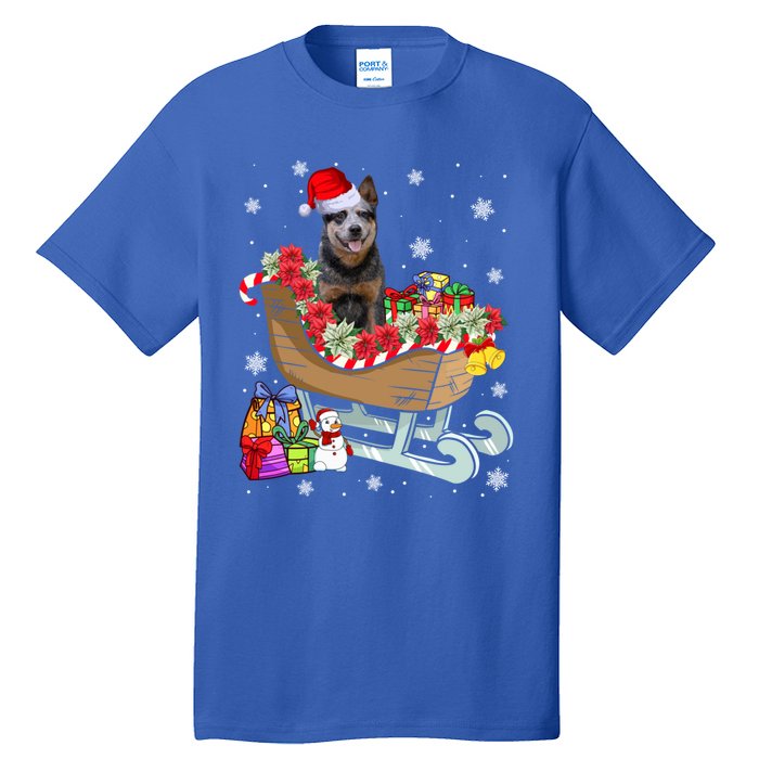 Australian Cattle Dog Christmas Santa Hat Xmas Puppy Lover Gift Tall T-Shirt