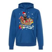 Australian Cattle Dog Christmas Santa Hat Xmas Puppy Lover Gift Premium Hoodie