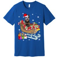 Australian Cattle Dog Christmas Santa Hat Xmas Puppy Lover Gift Premium T-Shirt