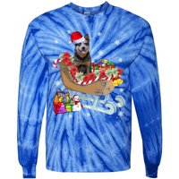 Australian Cattle Dog Christmas Santa Hat Xmas Puppy Lover Gift Tie-Dye Long Sleeve Shirt