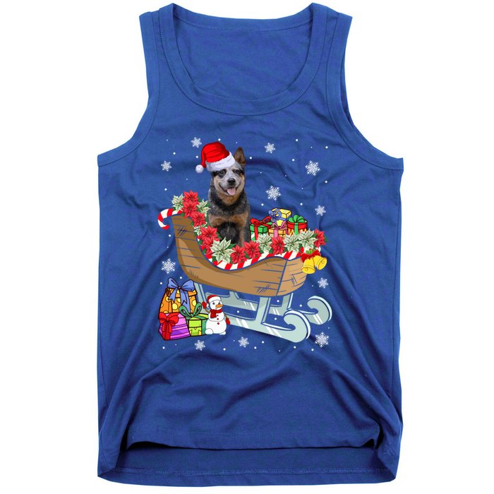 Australian Cattle Dog Christmas Santa Hat Xmas Puppy Lover Gift Tank Top