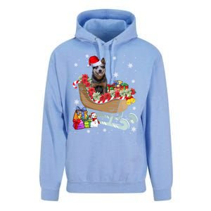 Australian Cattle Dog Christmas Santa Hat Xmas Puppy Lover Gift Unisex Surf Hoodie