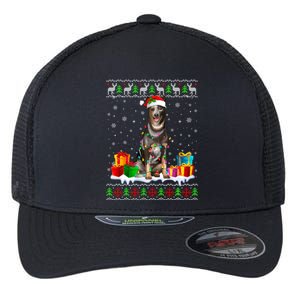 Australian Cattle Dog Ugly Christmas Santa Hat Xmas Dog Gift Flexfit Unipanel Trucker Cap