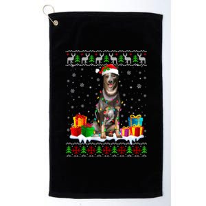 Australian Cattle Dog Ugly Christmas Santa Hat Xmas Dog Gift Platinum Collection Golf Towel