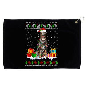 Australian Cattle Dog Ugly Christmas Santa Hat Xmas Dog Gift Grommeted Golf Towel