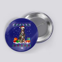 Australian Cattle Dog Ugly Christmas Santa Hat Xmas Dog Gift Button