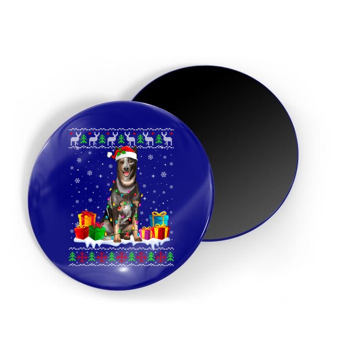 Australian Cattle Dog Ugly Christmas Santa Hat Xmas Dog Gift Magnet