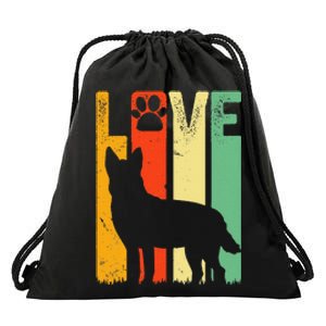 Australian Cattle Dog Red Blue Pet Heeler Retro Cute Gift Drawstring Bag