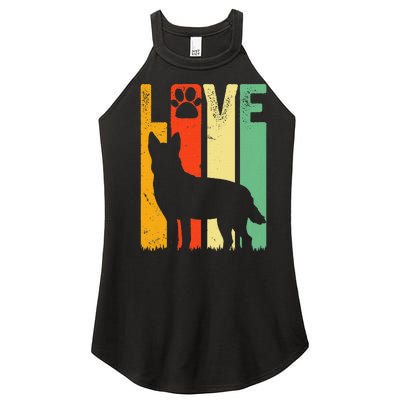 Australian Cattle Dog Red Blue Pet Heeler Retro Cute Gift Women’s Perfect Tri Rocker Tank