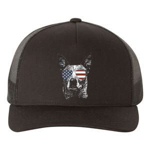 Australian Cattle Dog USA Flag Merica Funny Cute Women Yupoong Adult 5-Panel Trucker Hat