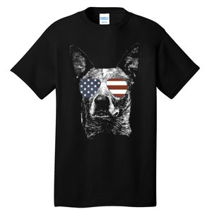 Australian Cattle Dog USA Flag Merica Funny Cute Women Tall T-Shirt