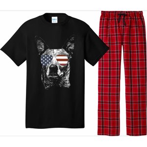 Australian Cattle Dog USA Flag Merica Funny Cute Women Pajama Set