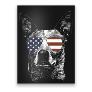 Australian Cattle Dog USA Flag Merica Funny Cute Women Poster