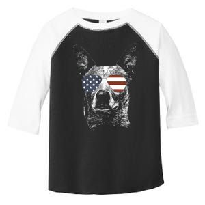 Australian Cattle Dog USA Flag Merica Funny Cute Women Toddler Fine Jersey T-Shirt