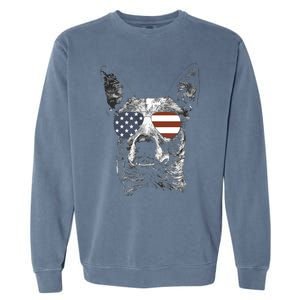 Australian Cattle Dog USA Flag Merica Funny Cute Women Garment-Dyed Sweatshirt