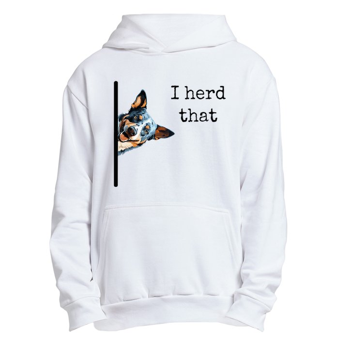 Australian Cattle Dog Owner Funny I Herd That Blue Heeler Urban Pullover Hoodie