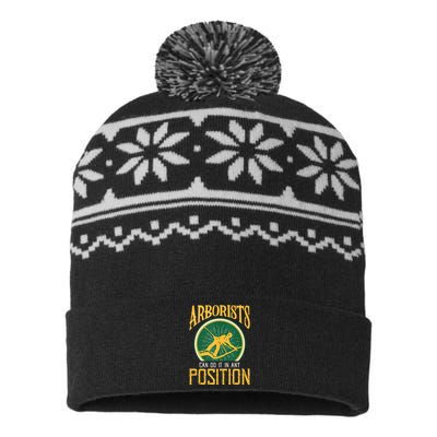 Arborists Can Do It In Any Position Arborist USA-Made Snowflake Beanie