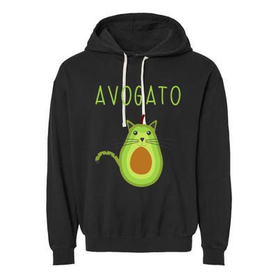 Avogato Cinco De Mayo Gift Cinco De Meow Cat Avocado Garment-Dyed Fleece Hoodie