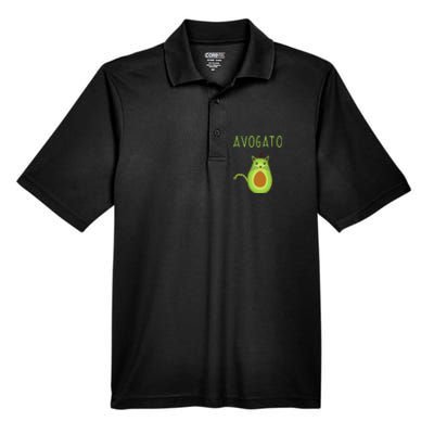 Avogato Cinco De Mayo Gift Cinco De Meow Cat Avocado Men's Origin Performance Pique Polo