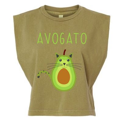 Avogato Cinco De Mayo Gift Cinco De Meow Cat Avocado Garment-Dyed Women's Muscle Tee