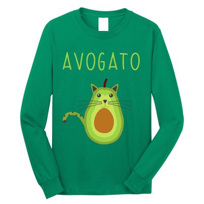 Avogato Cinco De Mayo Gift Cinco De Meow Cat Avocado Long Sleeve Shirt