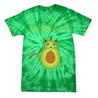 Avogato Cinco De Mayo Gift Cinco De Meow Cat Avocado Tie-Dye T-Shirt